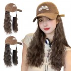 니잔 브라운 캡모자형 물결 웨이브 가발 SD-250738