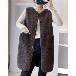 가을 겨울 롱 양털 조끼 BI-A510010