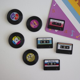 카세트 LP 마그넷 8개 세트 레트로 자석