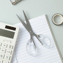 클리어 투명 손잡이 사무용 가위