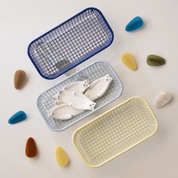 레트로 파스텔톤 미니 직사각 철제 바스켓