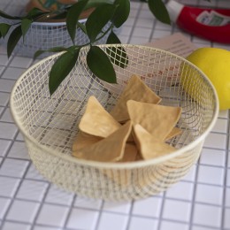 레트로 파스텔톤 원형 철제 바스켓