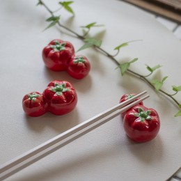 토마토 도자기 젓가락 받침