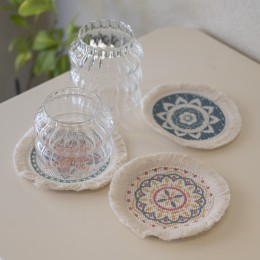 노르딕 우븐 태슬 코스터