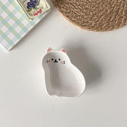 꼬마고양이 도자기 소스볼 미니 종지