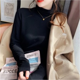 베이직 폴라넥 긴팔 니트 티셔츠