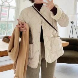 양털 누빔 퀼팅 점퍼