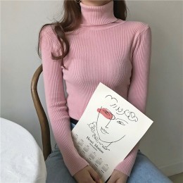 슬림라인 골지 폴라 니트