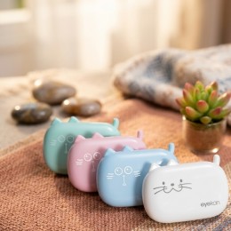휴대용 고양이 캐릭터 렌즈 케이스 보관함 세트