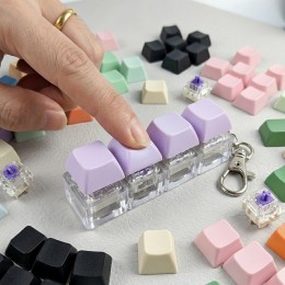 4구 스트레스 푸는 딸각이 키캡 키링 키보드