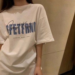 루즈핏 레터링 반팔 티셔츠 DK-0422