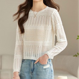 여름 루즈핏 크롭 그물 니트 DK-0058