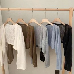 팔뚝커버 크롭 시스루 볼레로 DK-0156