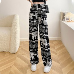 휴양지 코끼리 패턴 밴딩 쿨 팬츠 4color DK-0362