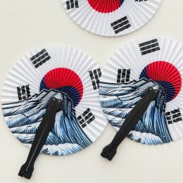 원형 태극기 접이식 손부채 1P DK-0690
