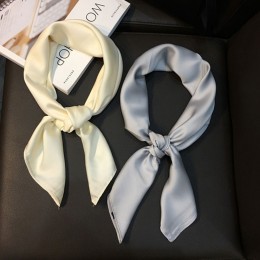 봄 가을 무지 정사각 실크 스카프 9color DK-0558