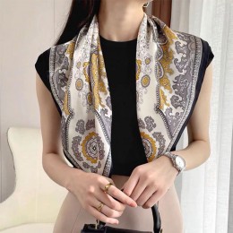 간절기 정사각 패턴 실크 스카프 17color DK-0563