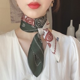 간절기 정사각 패턴 실크 스카프 17color DK-0563