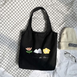 심플 프린팅 에코 캔버스 숄더백 7color DK-0160