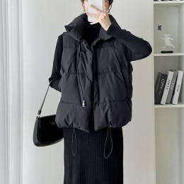 루즈핏 하이넥 패딩조끼 2color DK-0506