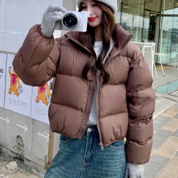 루즈핏 하이넥 크롭 숏 패딩 2color DK-0518