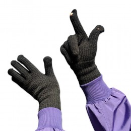 핑거홀 골지 롱 니트 장갑 3color DK-0508