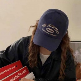 뉴욕 레터링 챙넓은 볼캡 모자 4color DK-0105
