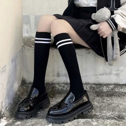 두줄 반스타킹 반양말 니삭스 3color DK-0183