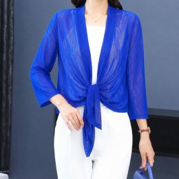 중년 여성 시스루 오픈 가디건 4color DK-0610