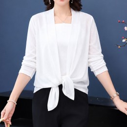 중년 여성 시스루 오픈 가디건 4color DK-0610
