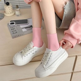 파스텔 골지 단목 발목양말 6color DK-0645