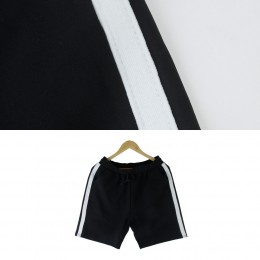 남녀공용 굵은줄 5부 트레이닝반바지 DM-200446