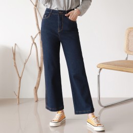 [Sale] 에덴 스판 뒷밴딩 하이웨스트 데님 통바지 DM-220935