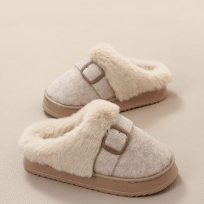 퍼안감 벨트 포인트 방한 슬리퍼 DS-9036