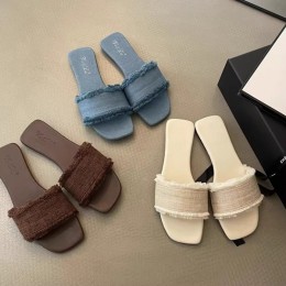 내추럴 테슬 스트랩 슬리퍼 DS-0365