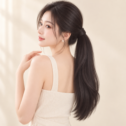 여성 랩형 롱 포니테일 부분가발 DS-6010