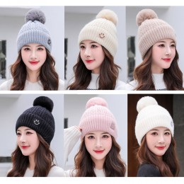 스마일 방울 니트모자 DS-5007