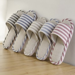 남녀 굵은줄 린넨 슬리퍼 DS-9010