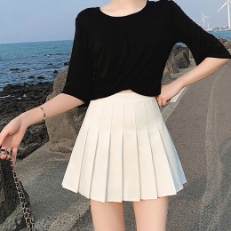 여성 플리츠 미니 스커트 A라인 슬림핏 주름 치마