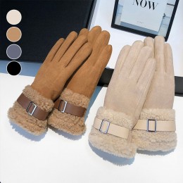 여성 뽀글이 벨트 기모 터치장갑 ELS-101