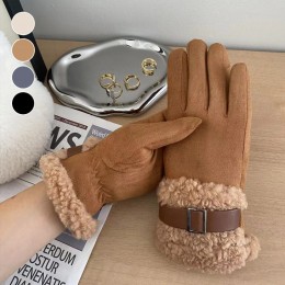 여성 뽀글이 벨트 기모 터치장갑 ELS-101