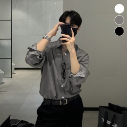 남성 간절기 루즈핏 긴팔셔츠 ELC-9004