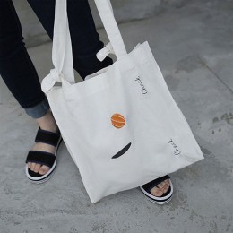 심플 자수 캔버스 숄더백 ELG090