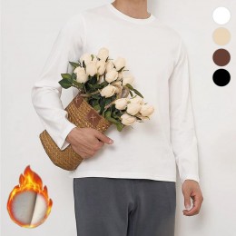 남성 무지 약기모 롱 슬리브 티셔츠 ELC-9020