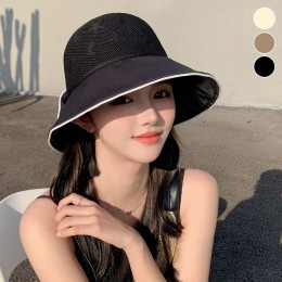 메쉬 별달 배색 버킷햇 ELM-257