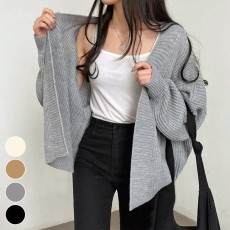 루즈핏 도톰 니트 가디건 ELC-9049