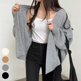 루즈핏 도톰 니트 가디건 ELC-9049