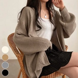 루즈핏 도톰 니트 가디건 ELC-9049