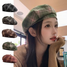 빈티지 체크 베레모 ELM-272
