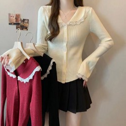 레이스카라 슬림핏 가디건 ELC-9056